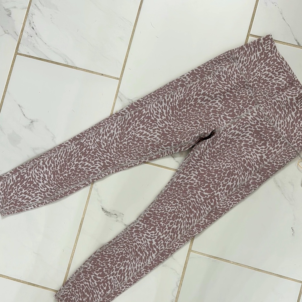 Vuori Brown and White Patterned Leggings